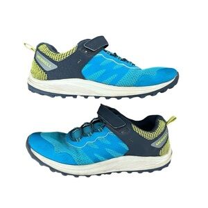 Merrell Shoes Boy's 6.5 Nova 3 Blue Yellow Hiking Nature Outdoor
